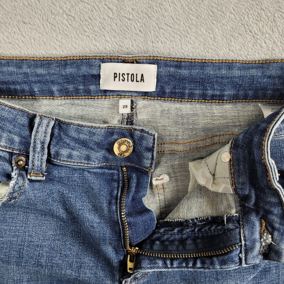 Pistola Women's Jeans Skinny Blue Distressed Size 29 (fit 30x27 ) - Picture 10 of 12